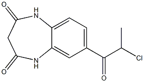 7-(2-chloropropanoyl)-2,3,4,5-tetrahydro-1H-1,5-benzodiazepine-2,4-dione Struktur