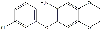 7-(3-chlorophenoxy)-2,3-dihydro-1,4-benzodioxin-6-amine Struktur