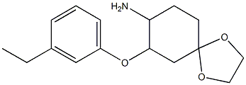 7-(3-ethylphenoxy)-1,4-dioxaspiro[4.5]decan-8-amine Struktur