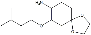 7-(3-methylbutoxy)-1,4-dioxaspiro[4.5]decan-8-amine Struktur