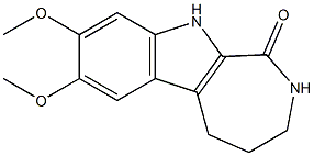 7,8-dimethoxy-1H,2H,3H,4H,5H,10H-azepino[3,4-b]indol-1-one Struktur