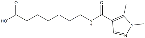 7-[(1,5-dimethyl-1H-pyrazol-4-yl)formamido]heptanoic acid Struktur