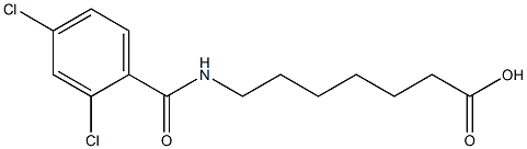 7-[(2,4-dichlorophenyl)formamido]heptanoic acid Struktur