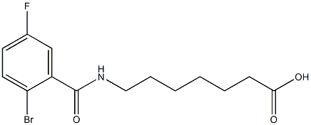 7-[(2-bromo-5-fluorobenzoyl)amino]heptanoic acid Struktur