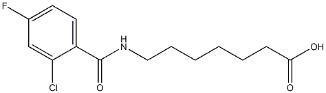 7-[(2-chloro-4-fluorophenyl)formamido]heptanoic acid Struktur