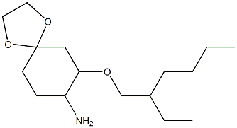 7-[(2-ethylhexyl)oxy]-1,4-dioxaspiro[4.5]decan-8-amine Struktur