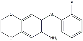 7-[(2-fluorophenyl)sulfanyl]-2,3-dihydro-1,4-benzodioxin-6-amine Struktur