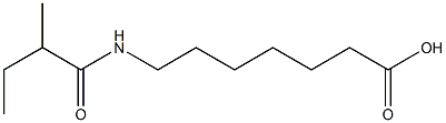 7-[(2-methylbutanoyl)amino]heptanoic acid Struktur