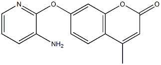 7-[(3-aminopyridin-2-yl)oxy]-4-methyl-2H-chromen-2-one Struktur