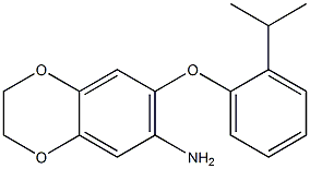 7-[2-(propan-2-yl)phenoxy]-2,3-dihydro-1,4-benzodioxin-6-amine Struktur