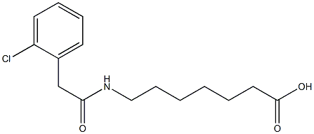 7-{[(2-chlorophenyl)acetyl]amino}heptanoic acid Struktur