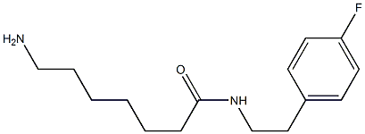 7-amino-N-[2-(4-fluorophenyl)ethyl]heptanamide Struktur