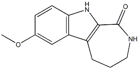 7-methoxy-1H,2H,3H,4H,5H,10H-azepino[3,4-b]indol-1-one Struktur