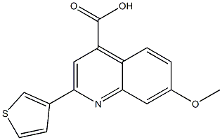 7-methoxy-2-(thiophen-3-yl)quinoline-4-carboxylic acid Struktur