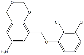 8-(2,3-dichlorophenoxymethyl)-2,4-dihydro-1,3-benzodioxin-6-amine Struktur