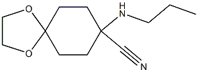 8-(propylamino)-1,4-dioxaspiro[4.5]decane-8-carbonitrile Struktur