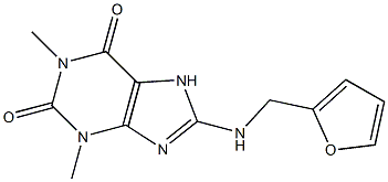 8-[(furan-2-ylmethyl)amino]-1,3-dimethyl-2,3,6,7-tetrahydro-1H-purine-2,6-dione Struktur