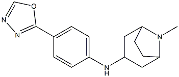 8-methyl-N-[4-(1,3,4-oxadiazol-2-yl)phenyl]-8-azabicyclo[3.2.1]octan-3-amine Struktur