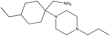 cyclohexanemethanamine, 4-ethyl-1-(4-propyl-1-piperazinyl)- Struktur