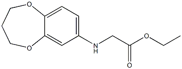 ethyl 2-(3,4-dihydro-2H-1,5-benzodioxepin-7-ylamino)acetate Struktur