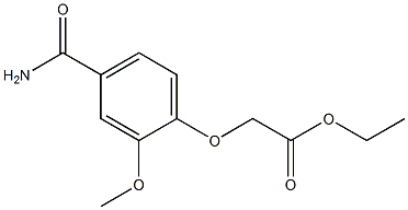 ethyl 2-(4-carbamoyl-2-methoxyphenoxy)acetate Struktur