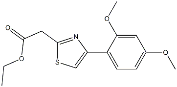 ethyl 2-[4-(2,4-dimethoxyphenyl)-1,3-thiazol-2-yl]acetate Struktur