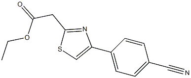 ethyl 2-[4-(4-cyanophenyl)-1,3-thiazol-2-yl]acetate Struktur