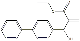 ethyl 2-[hydroxy(4-phenylphenyl)methyl]prop-2-enoate Struktur