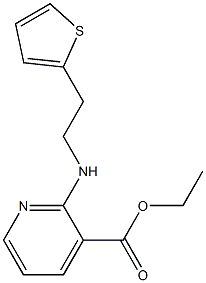 ethyl 2-{[2-(thiophen-2-yl)ethyl]amino}pyridine-3-carboxylate Struktur