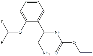 ethyl 2-amino-1-[2-(difluoromethoxy)phenyl]ethylcarbamate Struktur