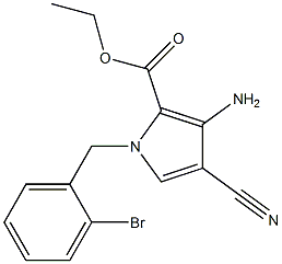 ethyl 3-amino-1-[(2-bromophenyl)methyl]-4-cyano-1H-pyrrole-2-carboxylate Struktur