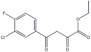 ethyl 4-(3-chloro-4-fluorophenyl)-2,4-dioxobutanoate Struktur