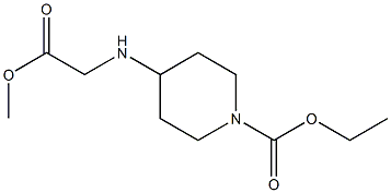 ethyl 4-[(2-methoxy-2-oxoethyl)amino]piperidine-1-carboxylate Struktur