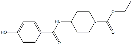 ethyl 4-[(4-hydroxybenzene)amido]piperidine-1-carboxylate Struktur