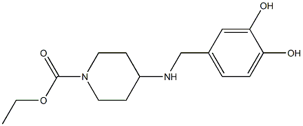 ethyl 4-{[(3,4-dihydroxyphenyl)methyl]amino}piperidine-1-carboxylate Struktur