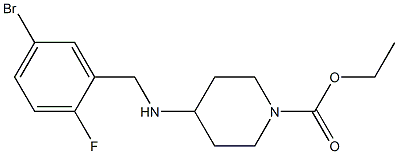 ethyl 4-{[(5-bromo-2-fluorophenyl)methyl]amino}piperidine-1-carboxylate Struktur