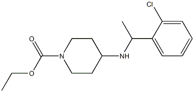 ethyl 4-{[1-(2-chlorophenyl)ethyl]amino}piperidine-1-carboxylate Struktur