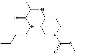 ethyl 4-{[1-(butylcarbamoyl)ethyl]amino}piperidine-1-carboxylate Struktur