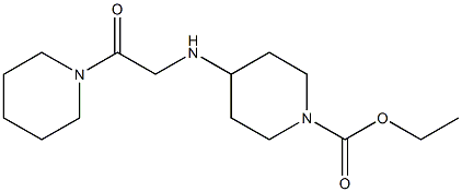 ethyl 4-{[2-oxo-2-(piperidin-1-yl)ethyl]amino}piperidine-1-carboxylate Struktur