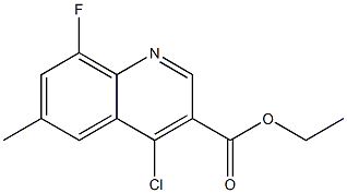 ethyl 4-chloro-8-fluoro-6-methylquinoline-3-carboxylate Struktur