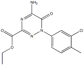 ethyl 5-amino-1-(3-chloro-4-methylphenyl)-6-oxo-1,6-dihydro-1,2,4-triazine-3-carboxylate Struktur