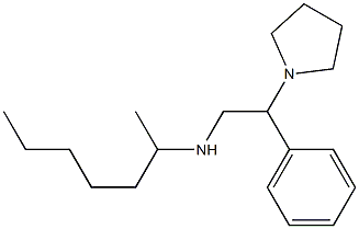 heptan-2-yl[2-phenyl-2-(pyrrolidin-1-yl)ethyl]amine Struktur