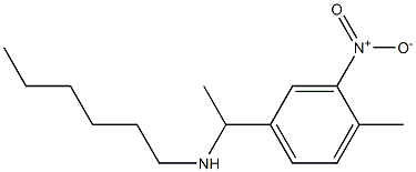 hexyl[1-(4-methyl-3-nitrophenyl)ethyl]amine Struktur