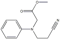 methyl [(2-cyanoethyl)(phenyl)amino]acetate Struktur