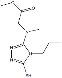 methyl [(5-mercapto-4-propyl-4H-1,2,4-triazol-3-yl)(methyl)amino]acetate Struktur