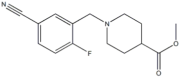 methyl 1-(5-cyano-2-fluorobenzyl)piperidine-4-carboxylate Struktur