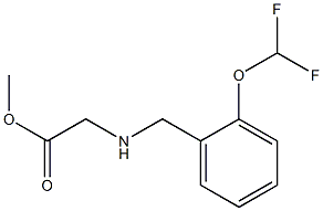 methyl 2-({[2-(difluoromethoxy)phenyl]methyl}amino)acetate Struktur