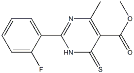 methyl 2-(2-fluorophenyl)-4-methyl-6-thioxo-1,6-dihydropyrimidine-5-carboxylate Struktur