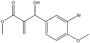 methyl 2-[(3-bromo-4-methoxyphenyl)(hydroxy)methyl]prop-2-enoate Struktur