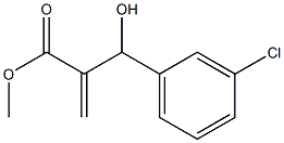 methyl 2-[(3-chlorophenyl)(hydroxy)methyl]prop-2-enoate Struktur